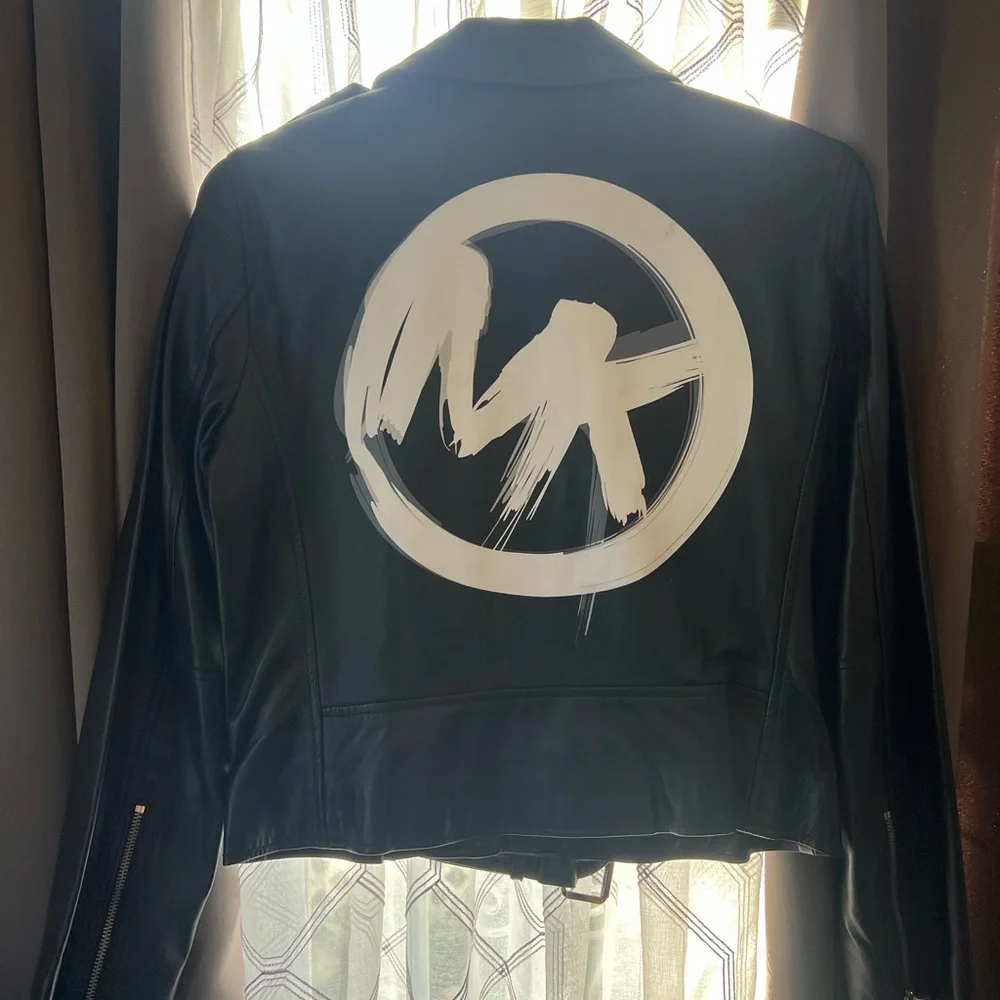 Michael Kors Moto Leather Jacket - Picture 6 of 10